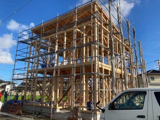 島田市岸町モデルハウス上棟！