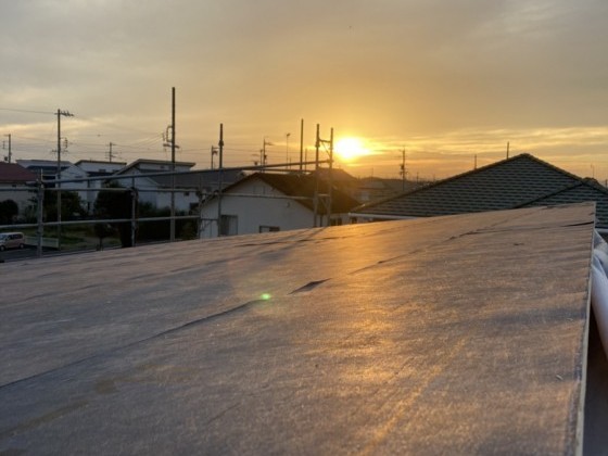 上棟作業後の現場