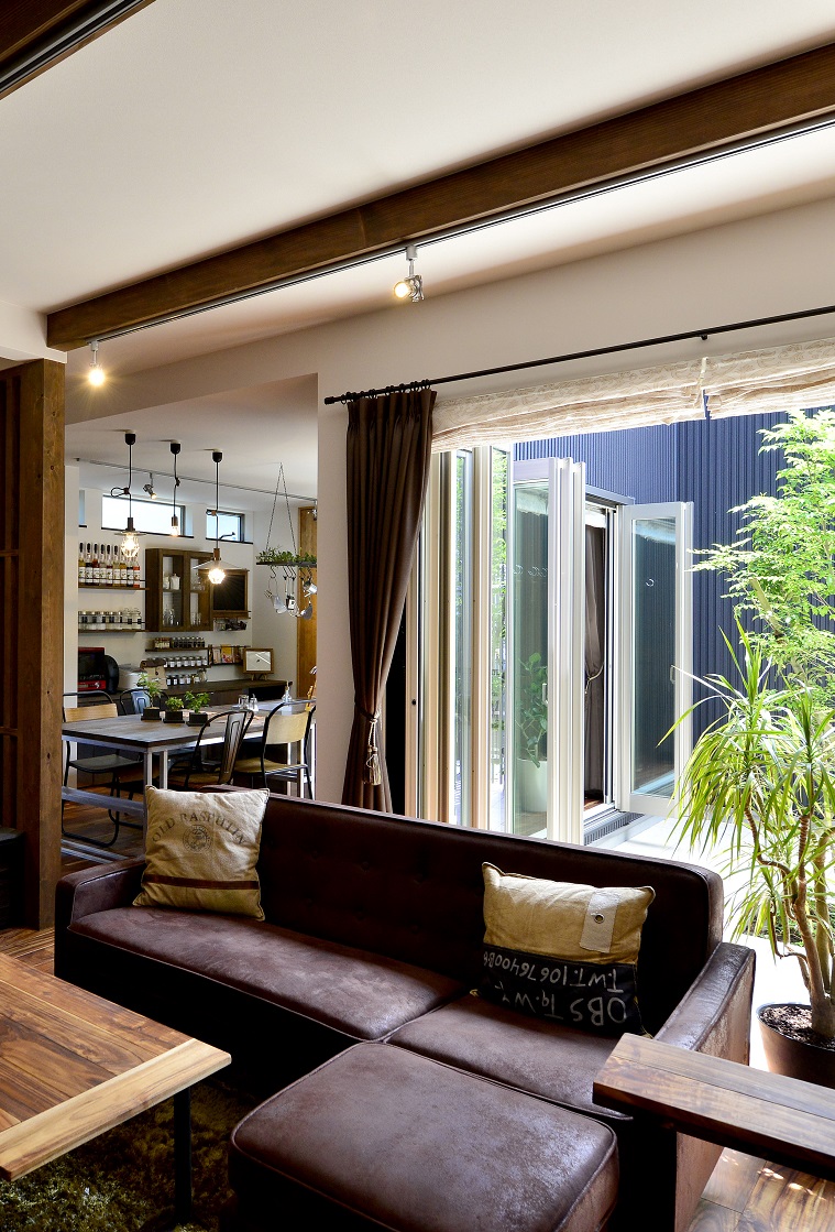 ヴィンテージ感にこだわった男前インテリアのお家