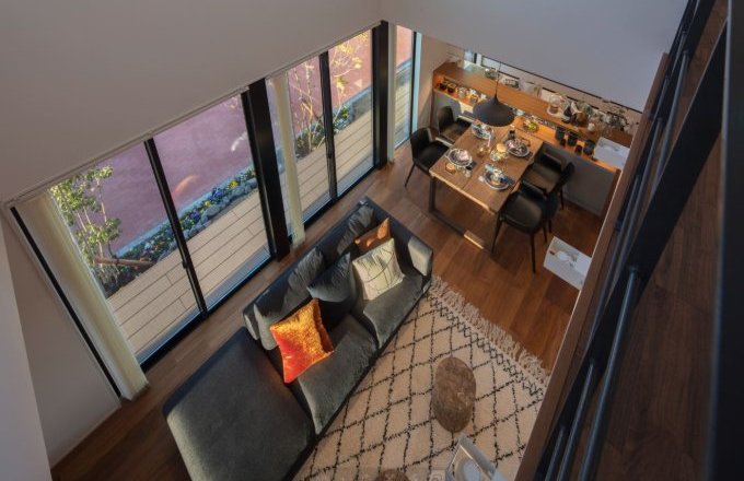 開放感抜群の吹き抜け