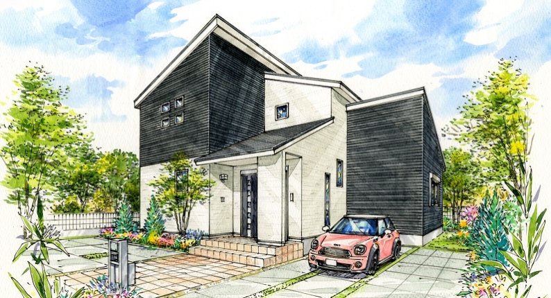 コンパクトながら広がりのある空間が魅力のお家
